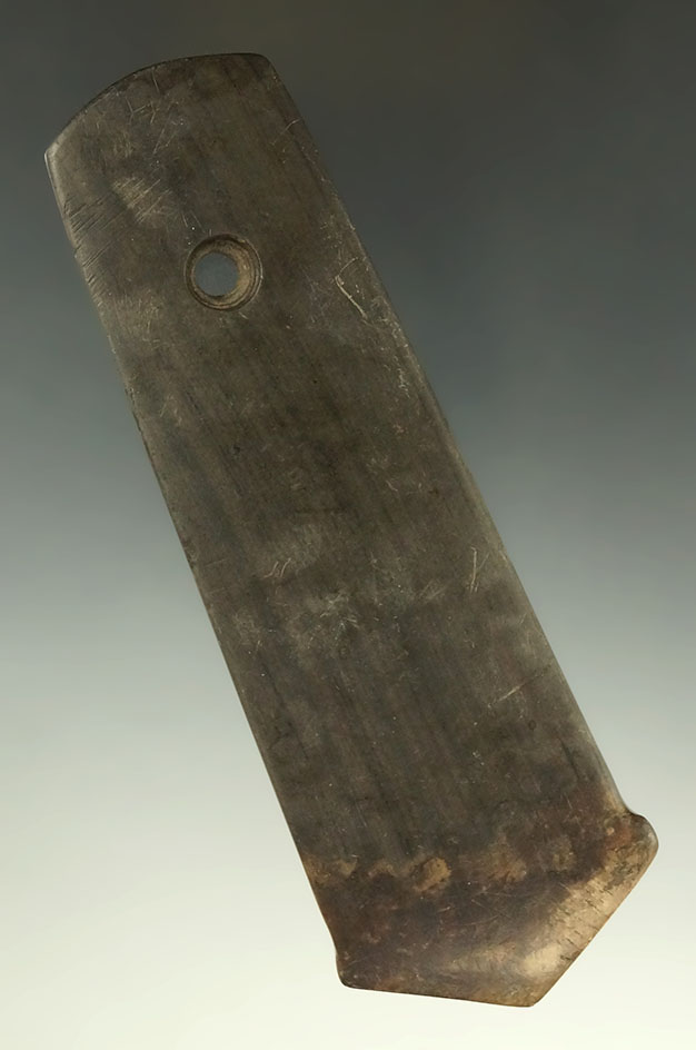 5 3/16" Adena Anchor Pendant- Licking Co., Ohio. Ex. Theron Lee, #4038, Gilbert Dilley. Pictured.