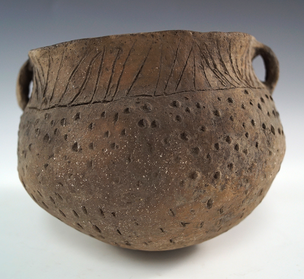 Rare 5 1/4" Ft. Ancient Pot found on the Madisonville Site, Hamilton Co., Ohio. Ex. Raymond Vietzen.