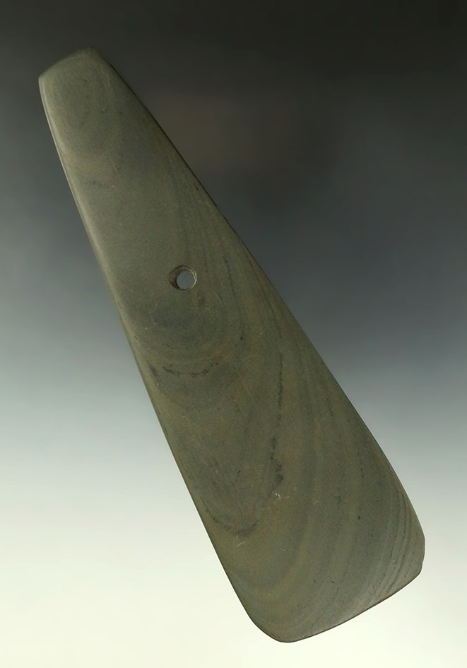 Large and very thin 7 1/2" Hopewell Trapezoidal Pendant - Hardin Co., Ohio. Pictured many times.