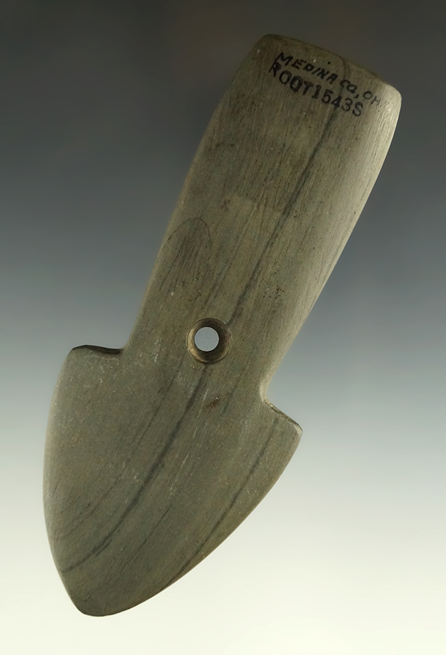 5 1/8" Adena Anchor Pendant - Chippewa Lake, Medina Co., Ohio. Ex. Raymond Vietzen Collection.