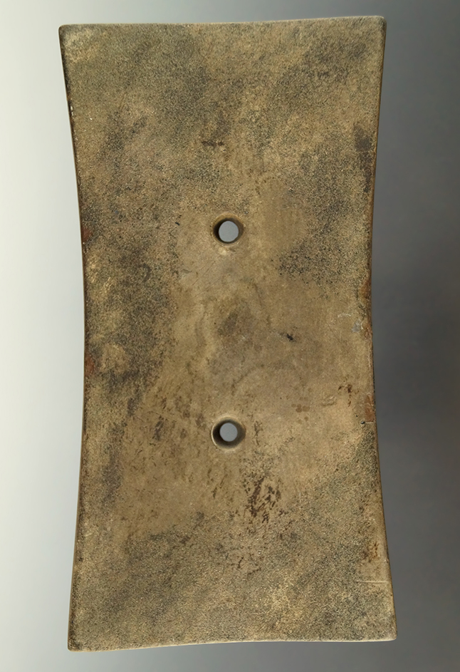 5 1/16" Adena Tablet Gorget- Medina Co., Ohio. Ex. B.W. Stephens,Vietzen. Pictured in Who's Who 1.
