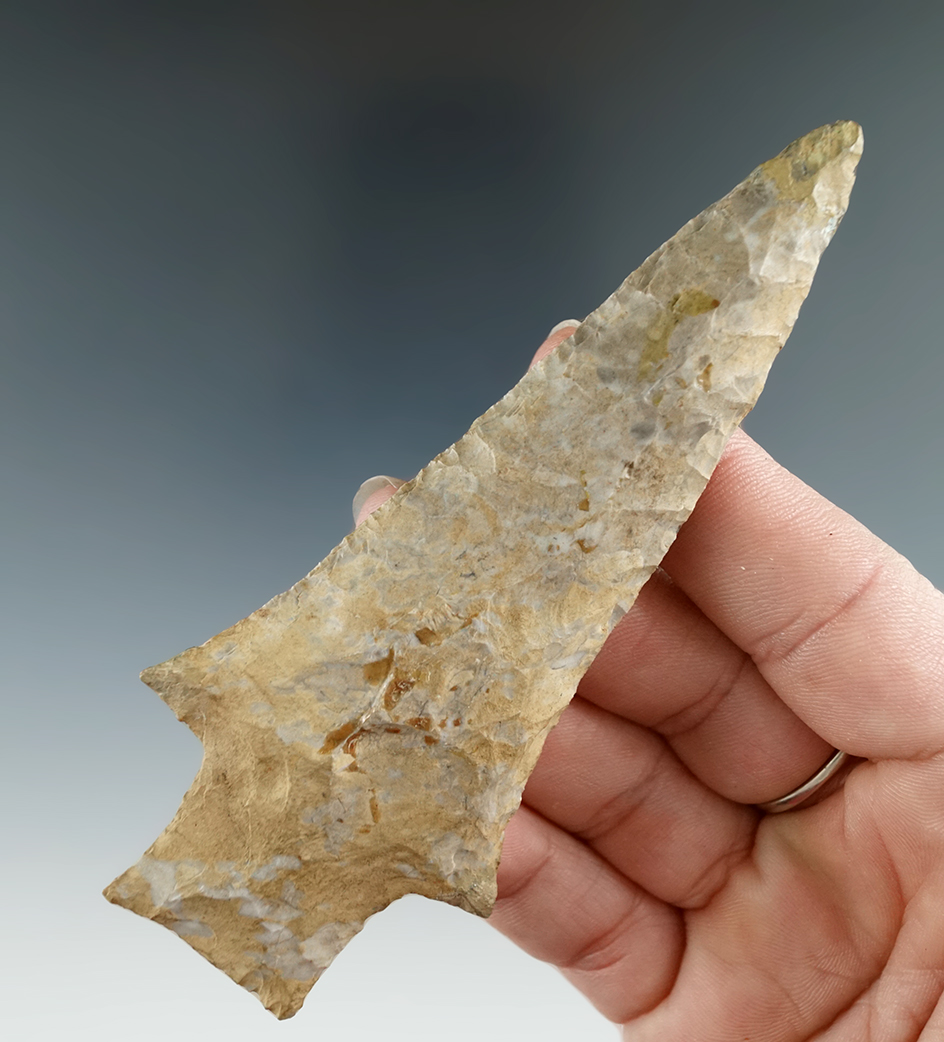 4 5/16" Genesee - Onondaga Flint - Ontario Canada - restoration to 3/8" of tip and ends of ears.