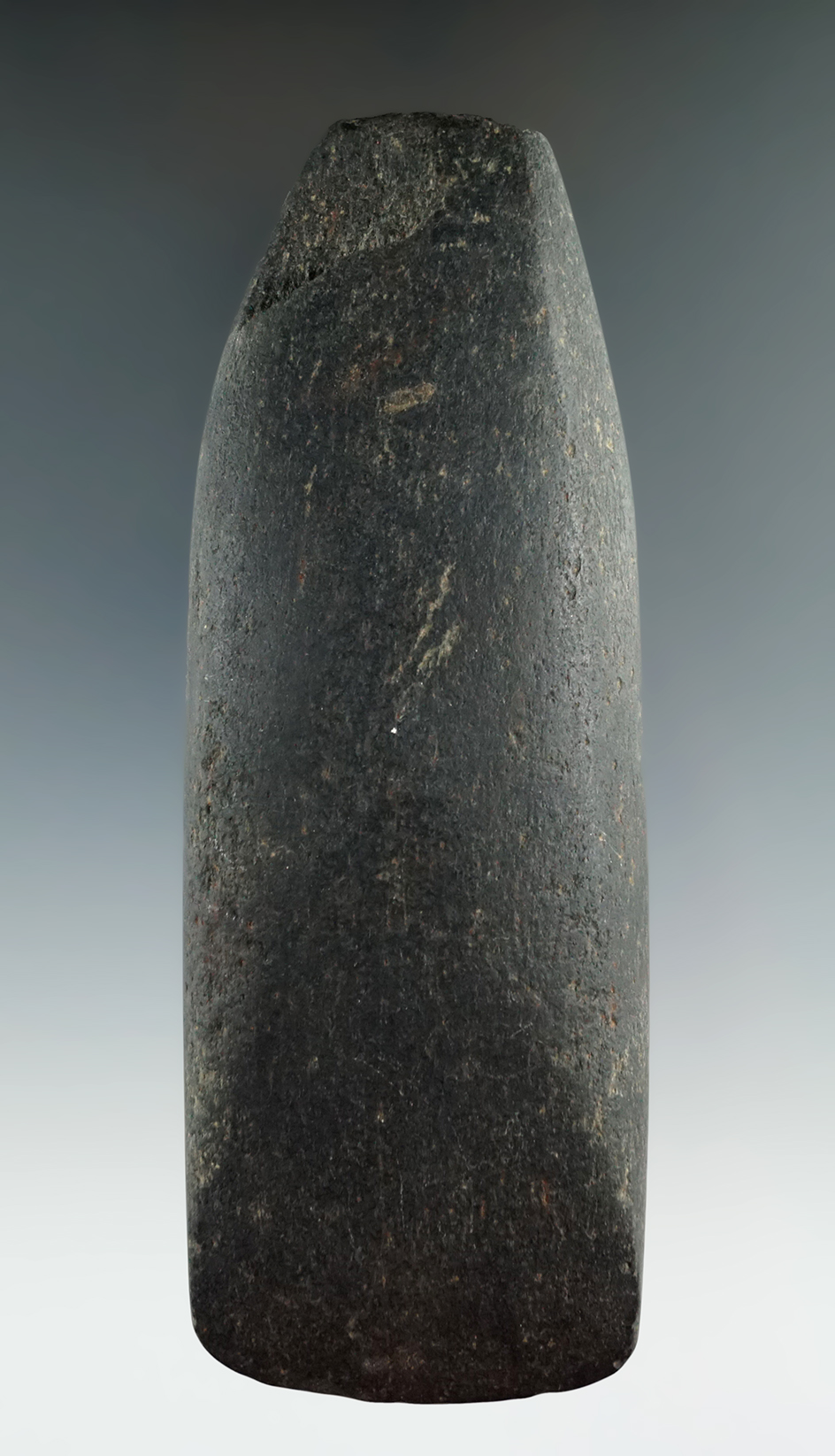 5 3/16" hardstone Celt found in Allegheny Co., New York.   Ex. Howdy Lang, Otto Jahn collections.