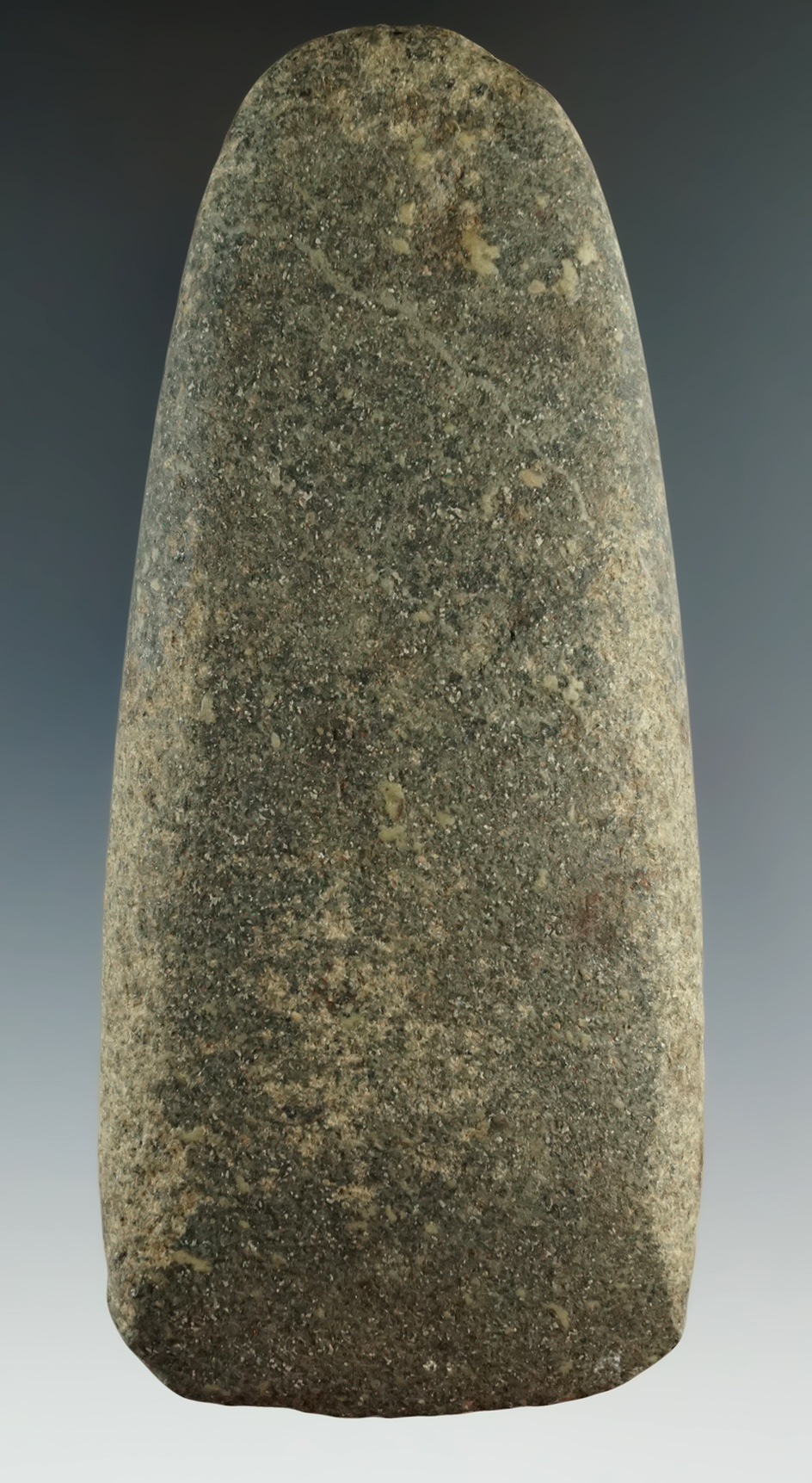 4 13/16" hardstone Celt found in Allegheny Co., New York.   Ex. Howdy Lang, Kelloge collections.