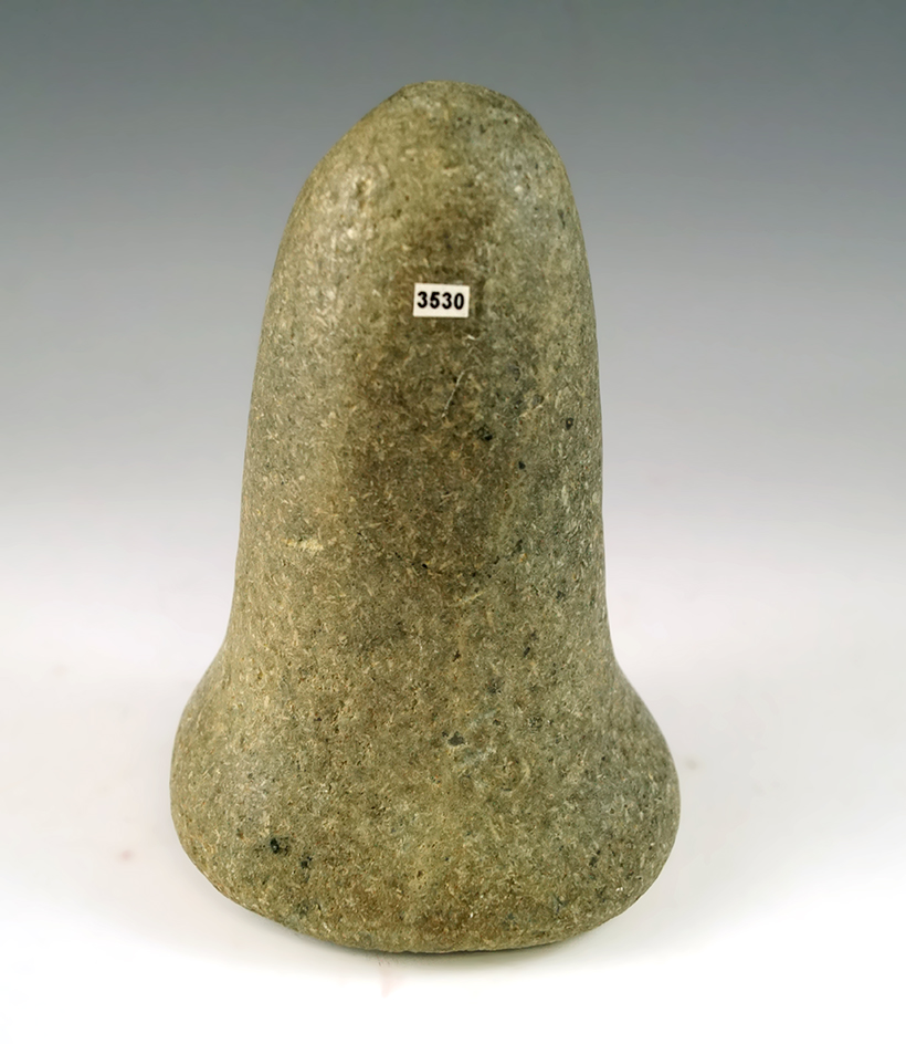 4 3/4" Diorite Bell Pestle found in Miami Co., Ohio.  Ex. Bush.