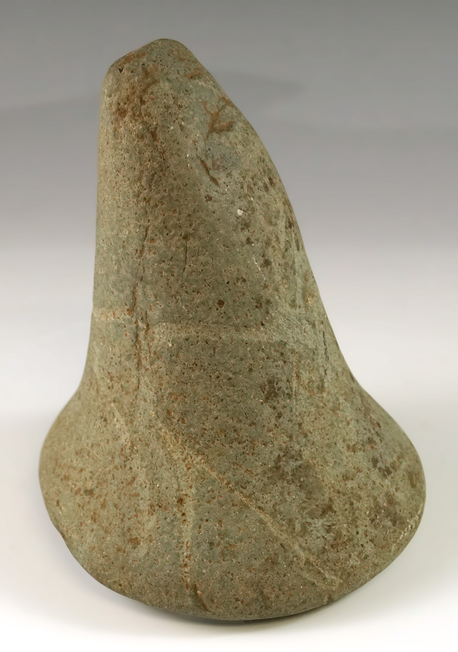 4 3/8" Bell Pestle with nice nutting divot in base. Found in Knox Co., Ohio.