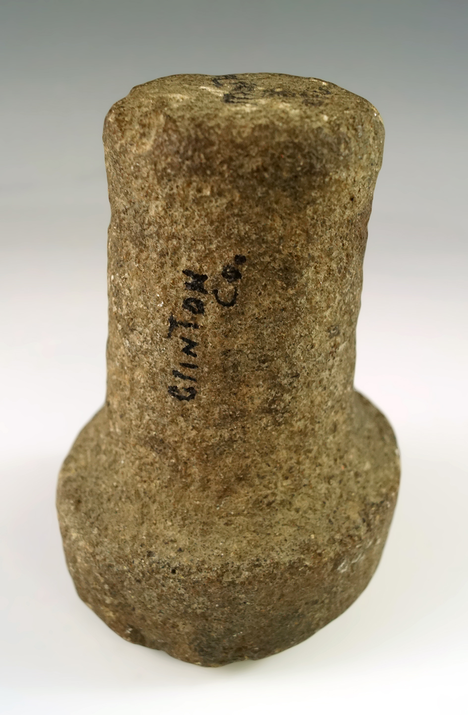 4 1/2" Nicely styled Quartz Bell Pestle found in Clinton Co., Ohio.