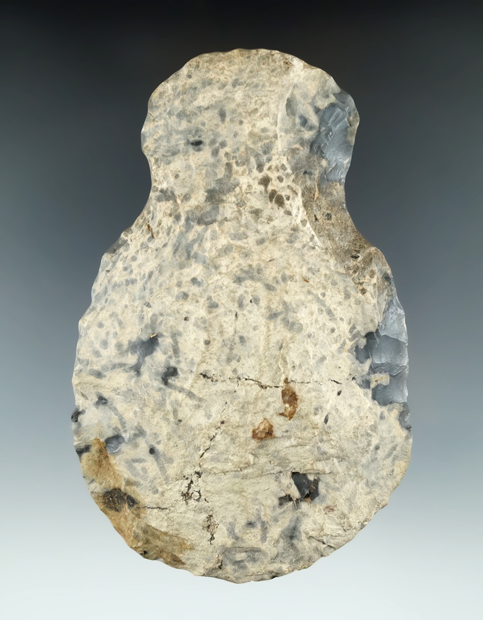 5 1/8" Sonora Flint Notched Hoe found by Hack Bertram Barren Co., Kentucky. Ex. Gary Noel.