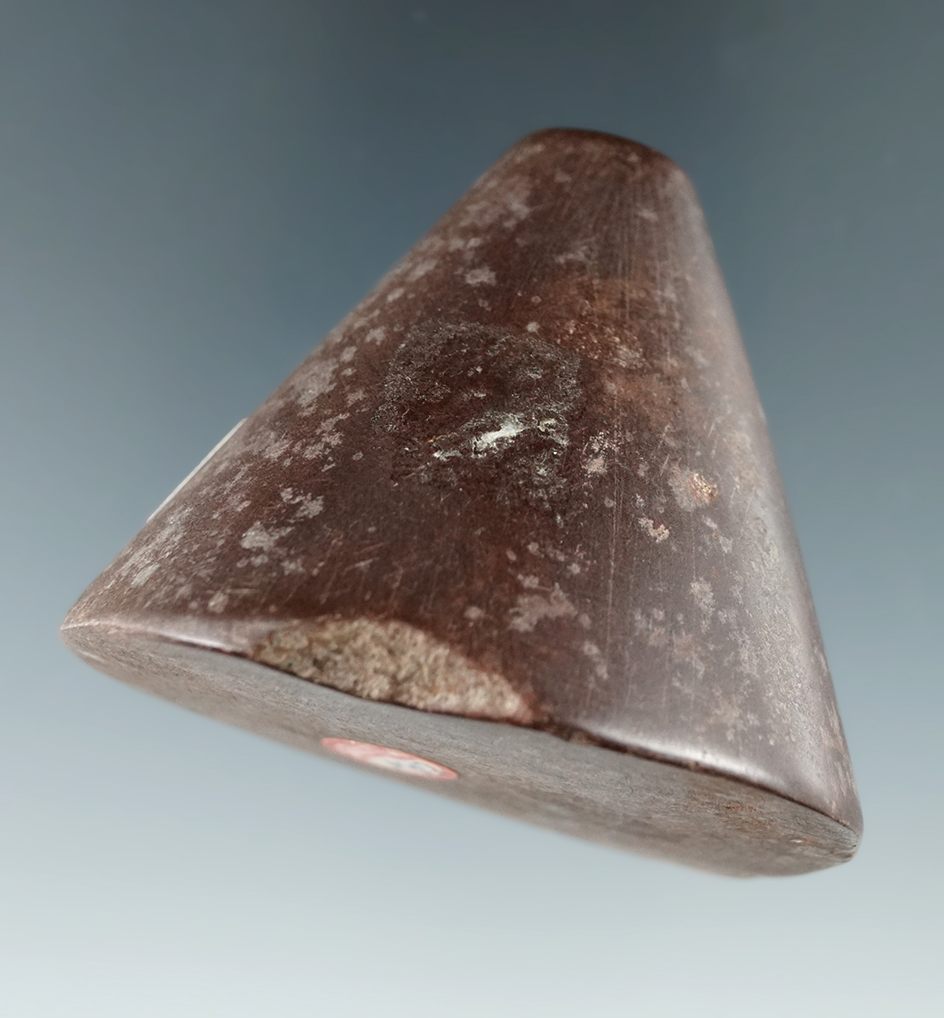 Large! 2" Tall by 2 1/4" Wide highly polished Cone with minor restoration to one edge ding.
