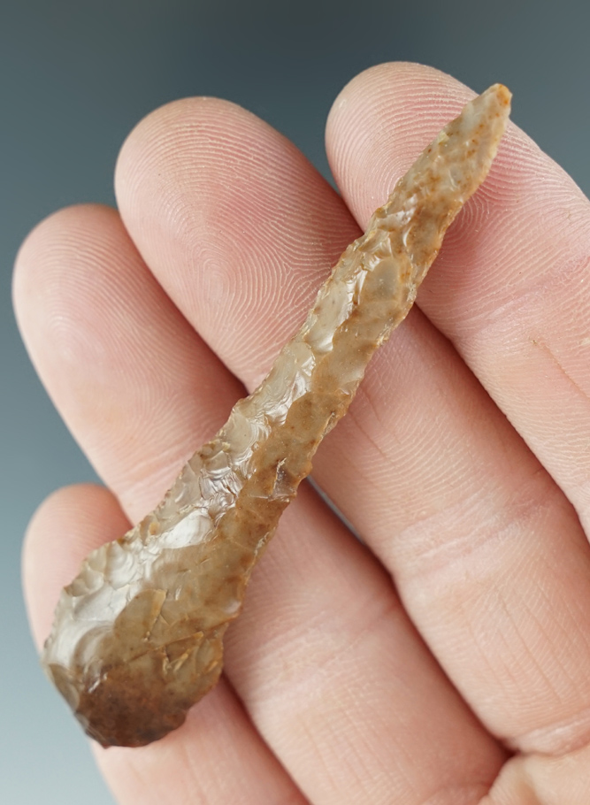 2 7/8" Drill made from caramel Agate. Found near the Columbia River, Oregon.