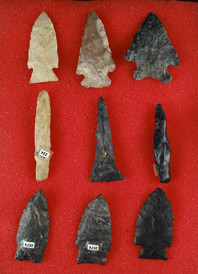 Set of 9 Ohio Points and Drills, largest is 2 3/8".