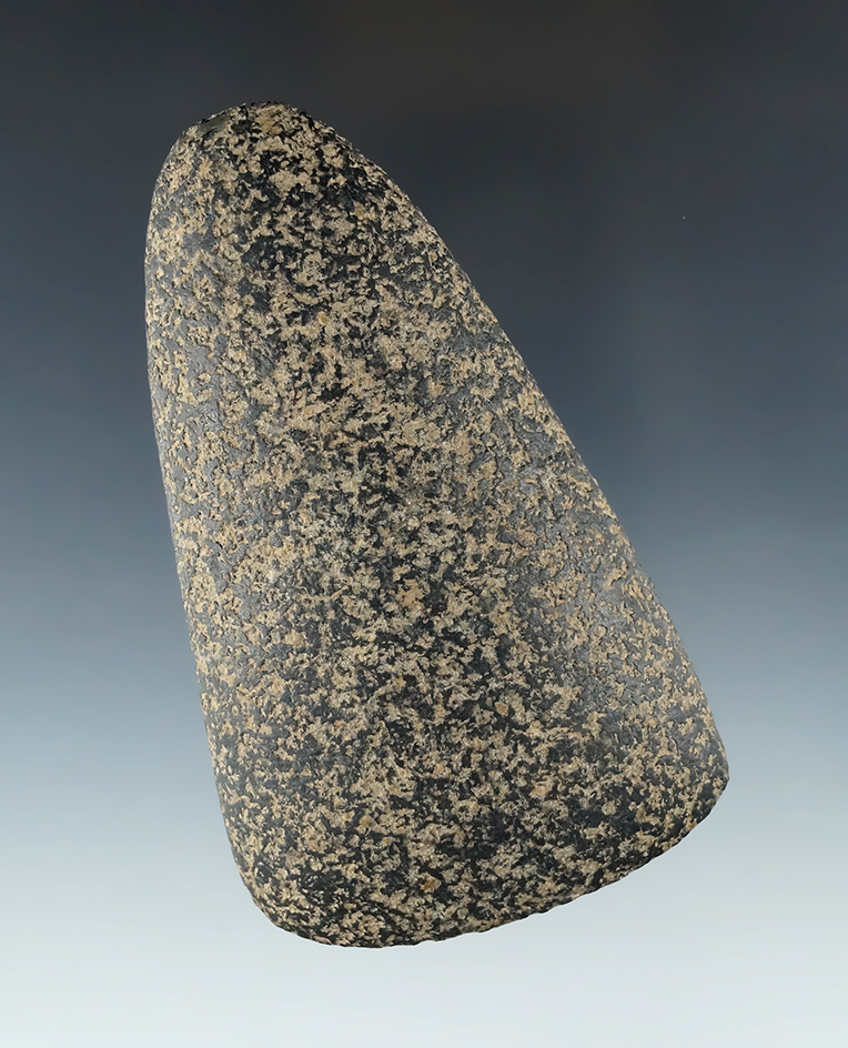 4 1/4" Adze made from Hardstone, found in Wayne Co., Ohio. In excellent condition.