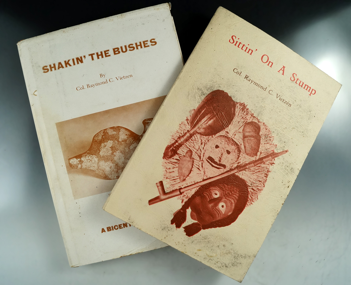 Pair of books: "Sitting on a Stump" and "Shaking the Bushes" both by Vietzen.