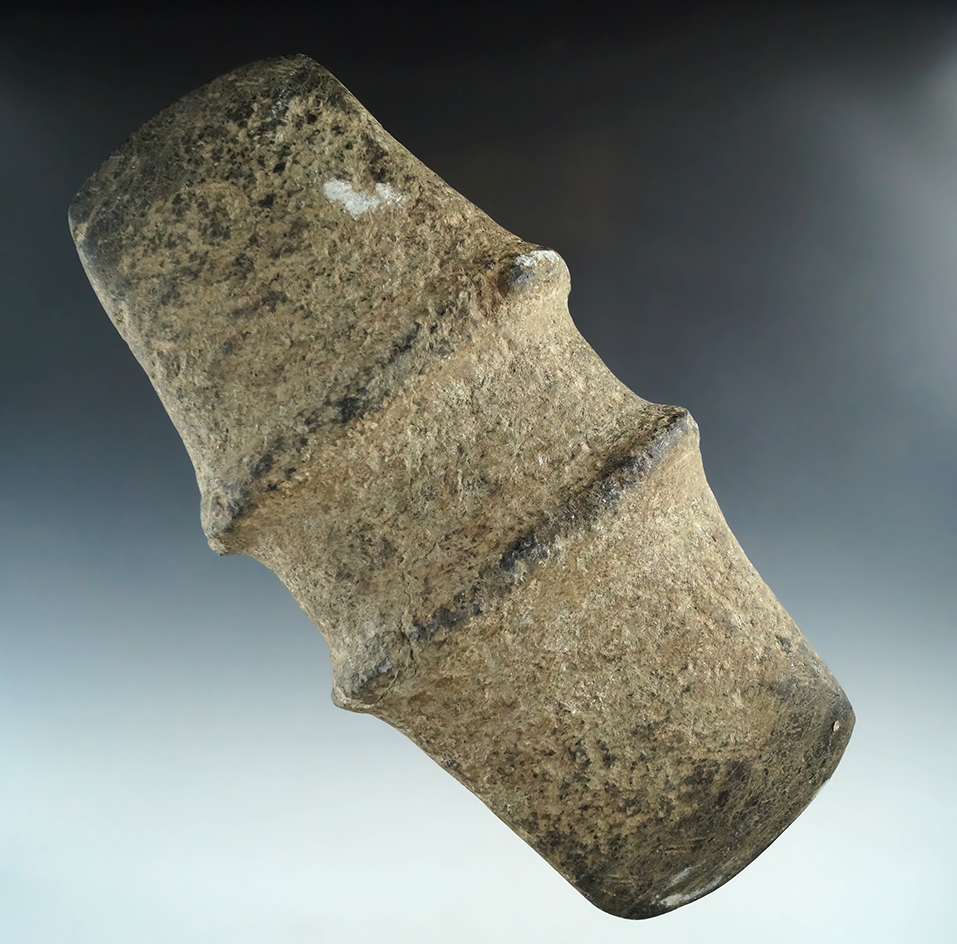 Very rare style! 7 3/8" Full Grooved Double Bit Raised Ridge Axe found in Ohio.