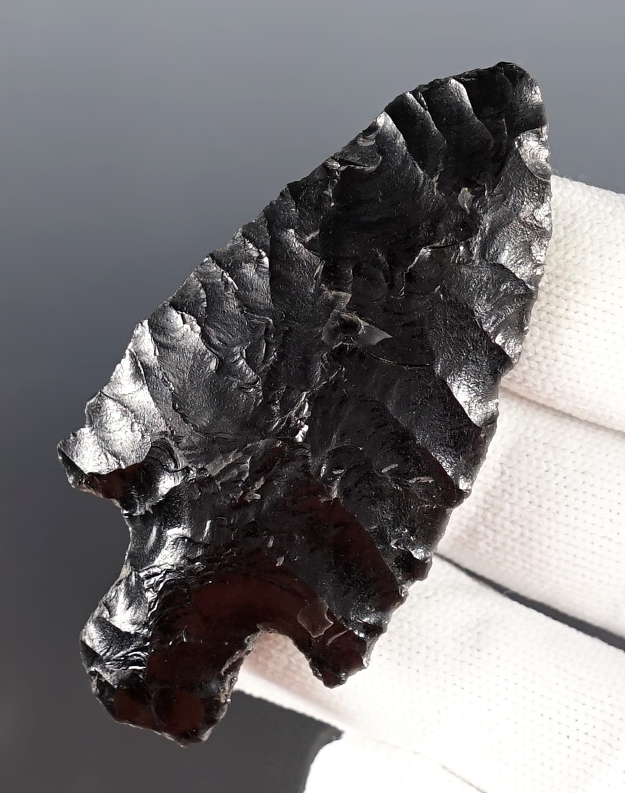 2 3/4" Kelsey Creek Barbed found by William Peterson, Harney Co., Oregon. Bennett COA.