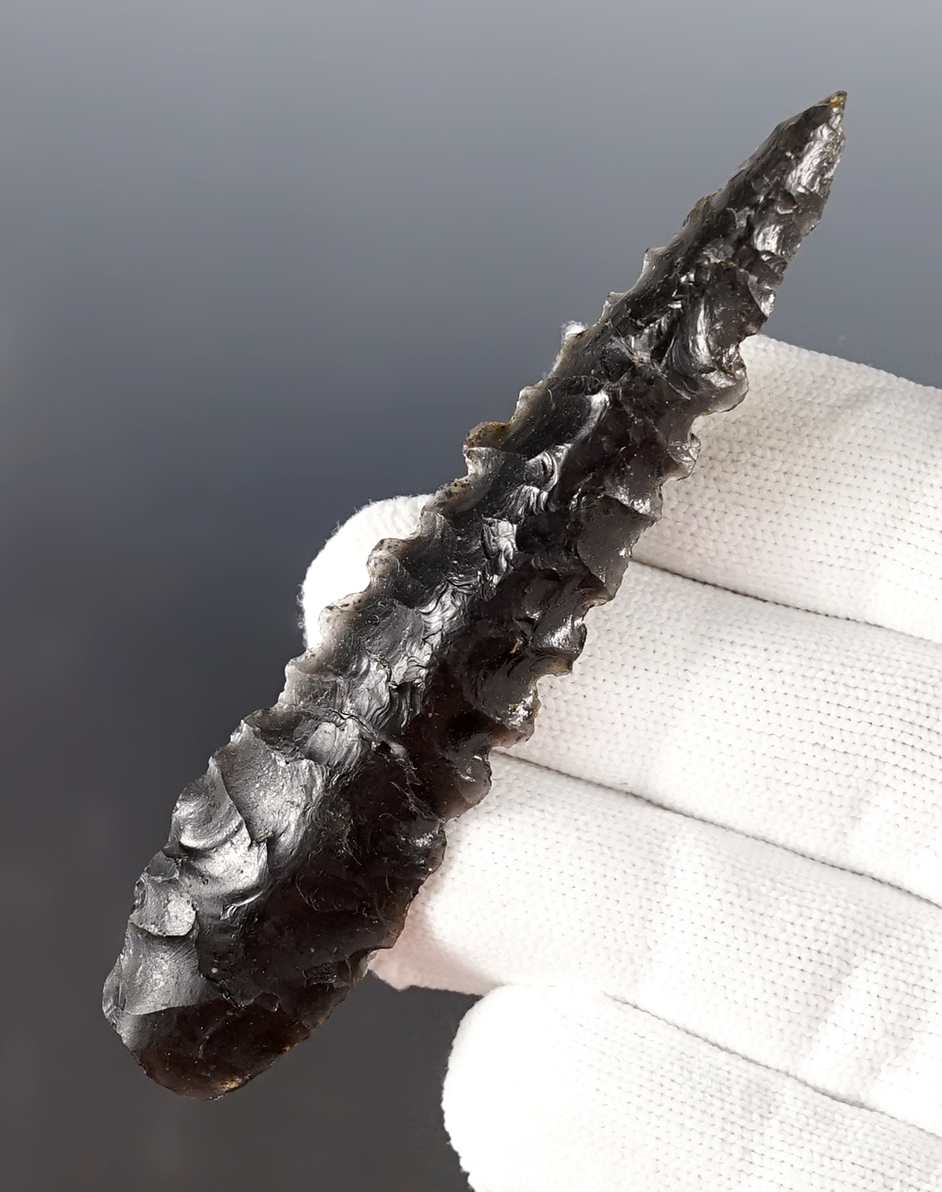 Broken and glued 3 11/16” Excelsior/ Stockton Blade - Lake Co., California. Perino COA.