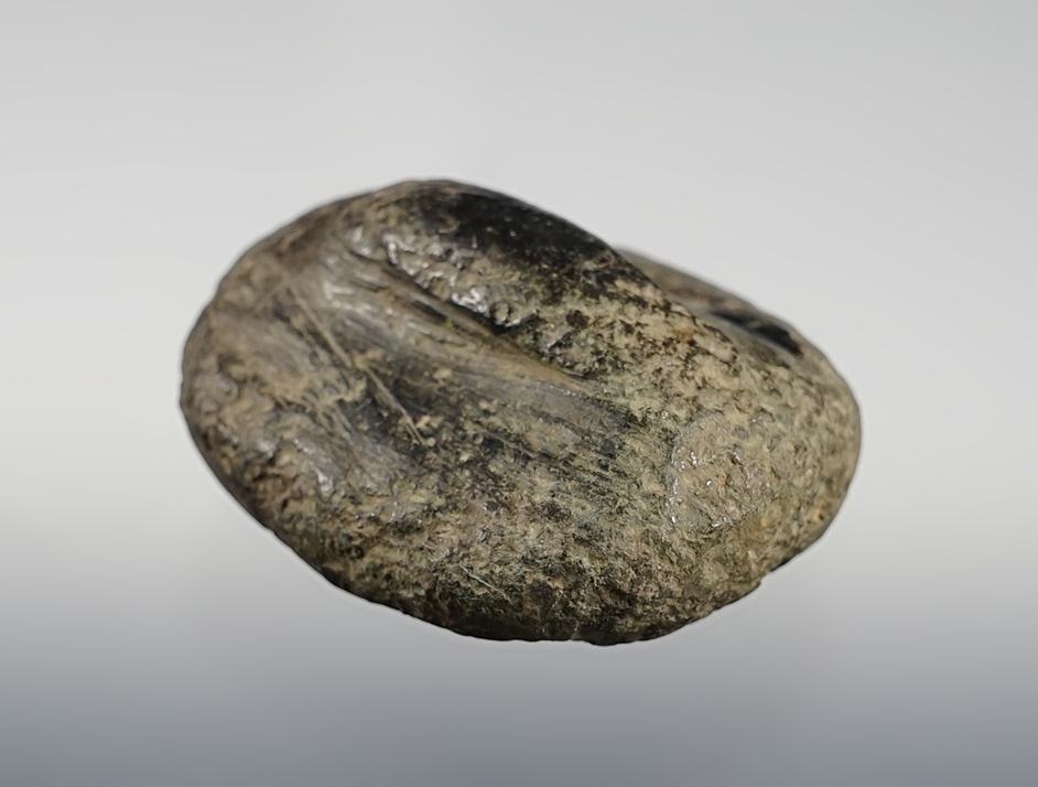 1 7/8" Arrow Shaft Straightener - Diorite. Found by Robert 'Ed' Harris, 1950's, New Mexico.