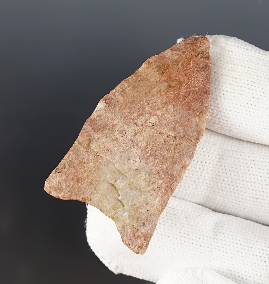 Colorful 1 15/16" Quad made from Harrodsburg Chert. Pulaski Co., Kentucky. Ex. Ollie Miller.