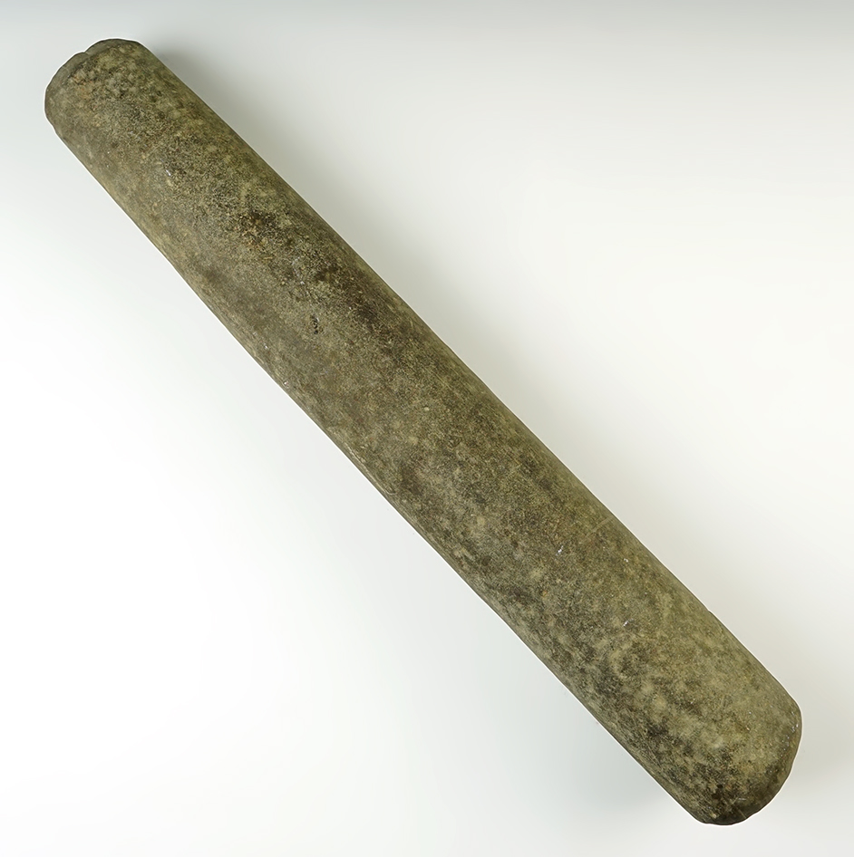 17" Roller Pestle found near Seneca Lake by Yates, Seneca Co., New York. Ex. Richard Johnston.