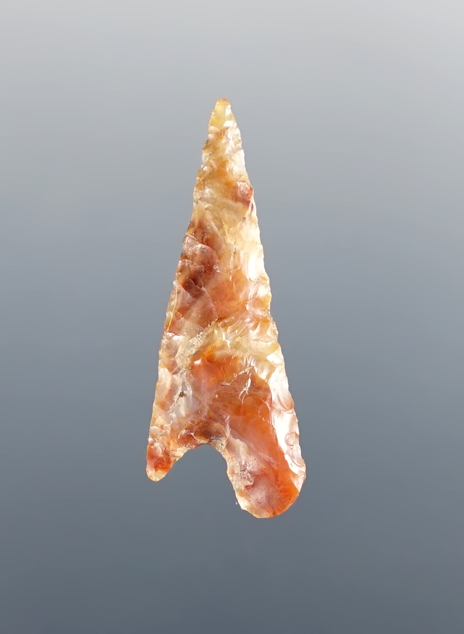 1 3/16" Agate Fountain Bar found near the Columbia River in Washington. Bennett COA.