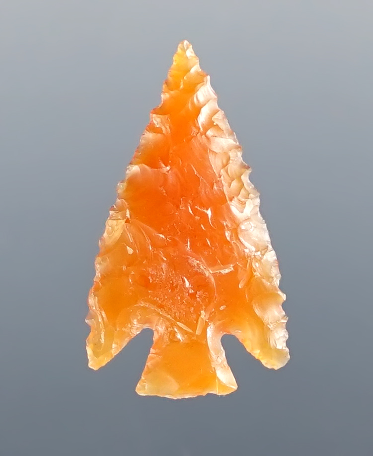 1 3/16" Columbia Plateau found near the Columbia River. Made from Agate.  Bennett COA.