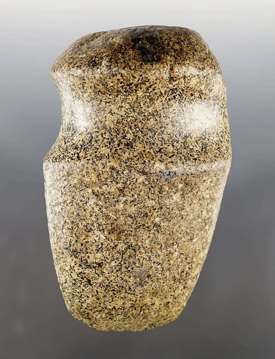 4 1/2" long 3/4 Groove Axe with excellent overall polish. Found in the Ohio/Indiana area. 