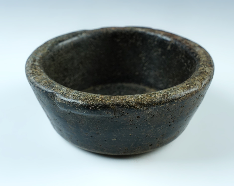 5 1/4" diameter x 1 7/8" tall beautifully shaped and polished Steatite Bowl.