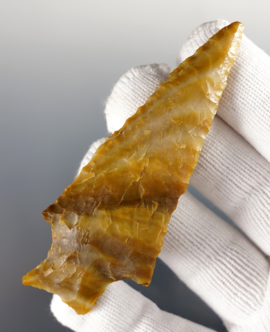 3 1/4" Stemmed Knife made from Agatized Wood - Columbia River, Washington/Oregon.