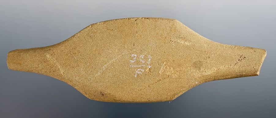 Outstanding 4 7/16" Lizard Effigy made from Sandstone. Fox Field Site in Mason Co., Kentucky.