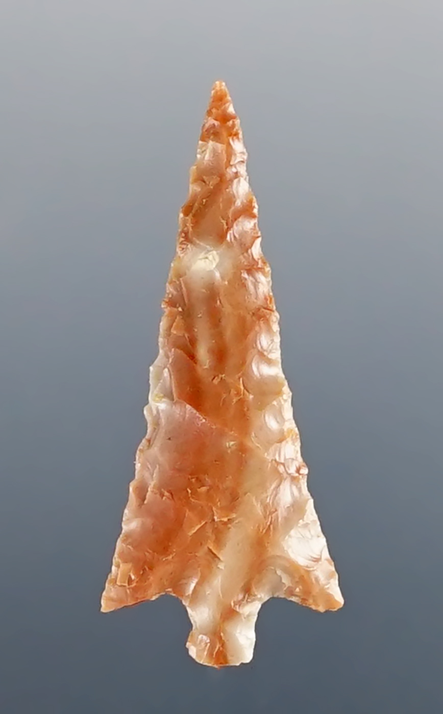 Colorful and finely made 1 3/16" Columbia Plateau found near the Columbia River. Bennett COA.