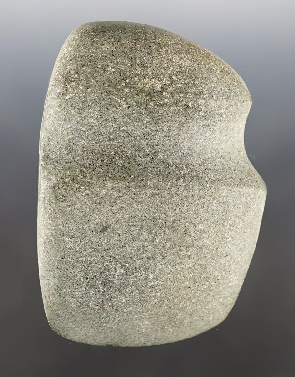 4 1/4" long 3/4 Groove Axe found in Clark Co., Ohio. Nicely styled with good overall polish.