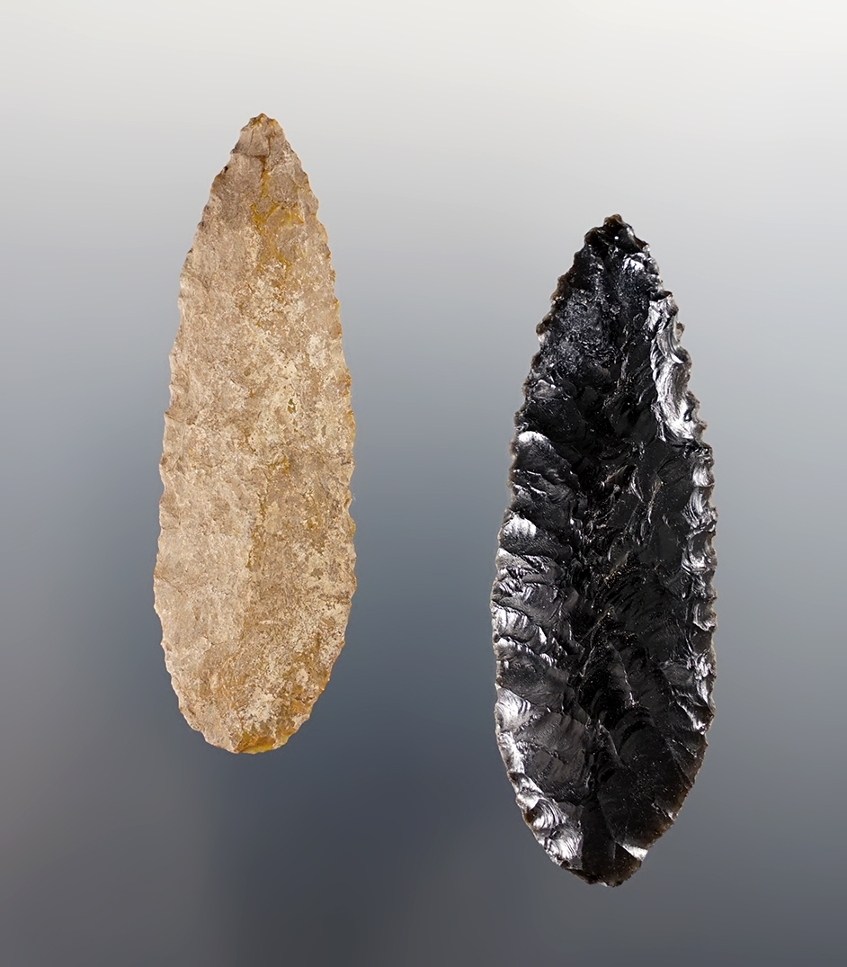 Pair of Cascade points found in Harney Co., Oregon in the 1960's. The largest is 2 5/16".