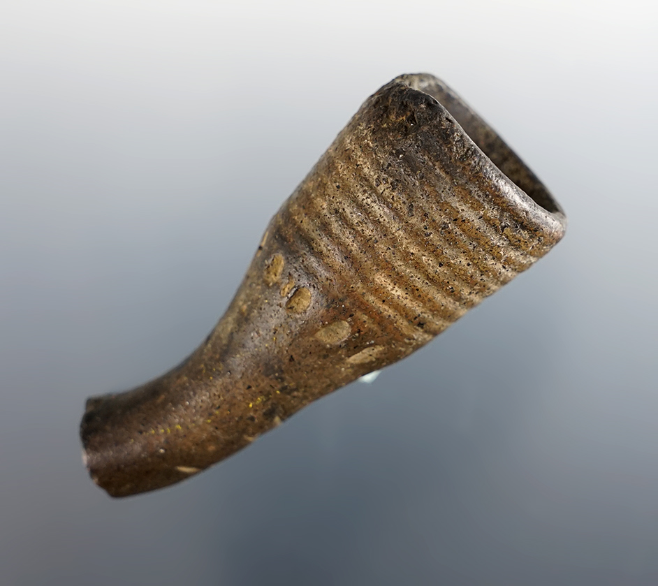 2 1/2" well designed Iroquois style Ring Bowl Pipe with Punctate.