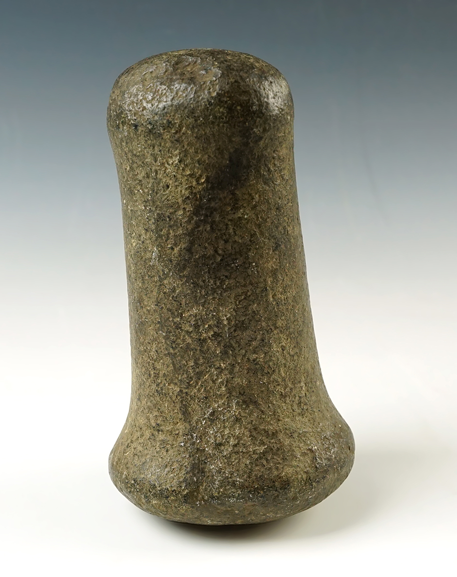 Well made 6" Ohio Bell Pestle made from patinated Hardstone. Ex. Terry Elleman. 