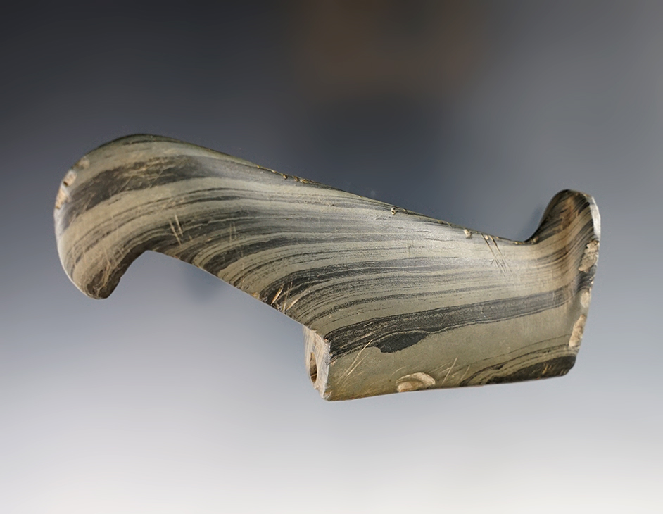 Superb! 4" Birdstone found in Darke Co., Ohio. Tallied on the upper ridge. Ex. Paul Rankin.