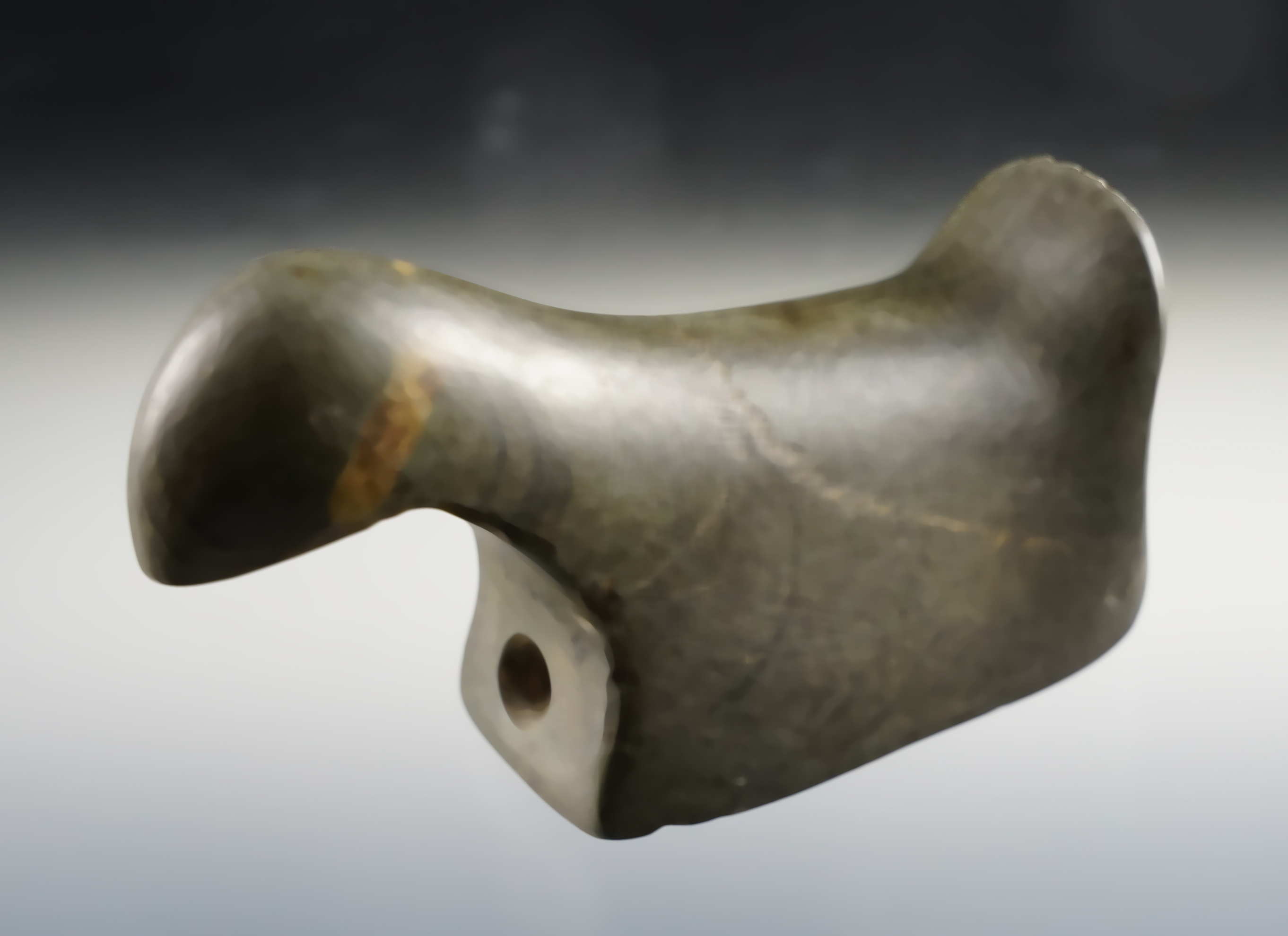 3 1/16" Birdstone that is well styled with some restoration to the corner of the tail/back end area. 