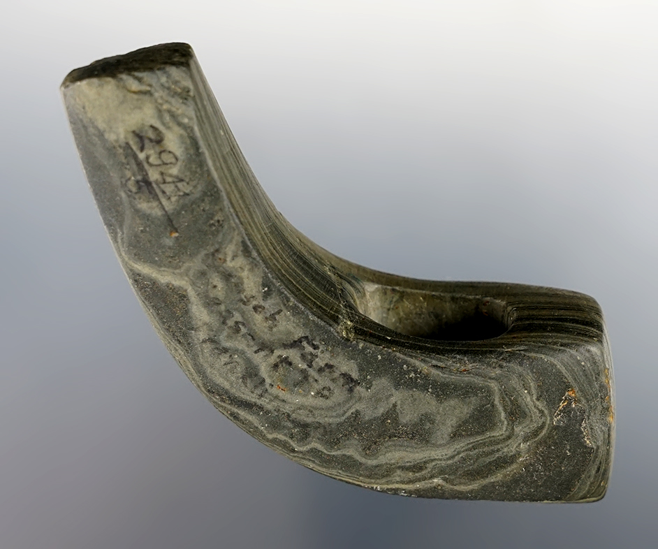 2 1/2" Geniculate found in Pleasant Twp., Franklin Co., Ohio on the Bauch farm. Ex. Meuser.