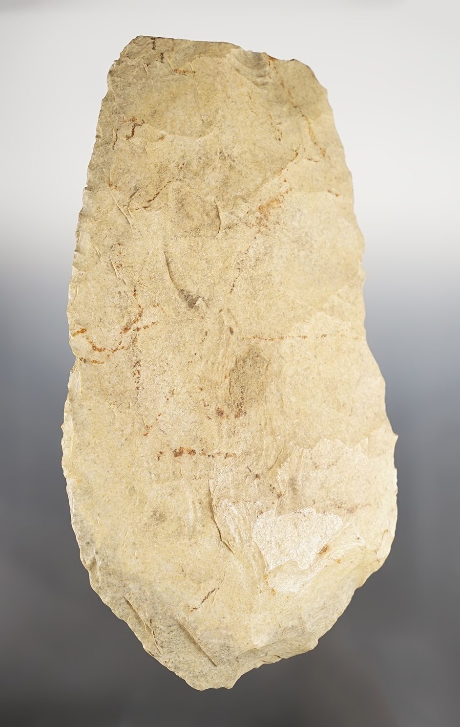 8 1/2" Spade made from patinated Mill Creek Chert. Found in Hardin Co., Illinois. Bennett COA.