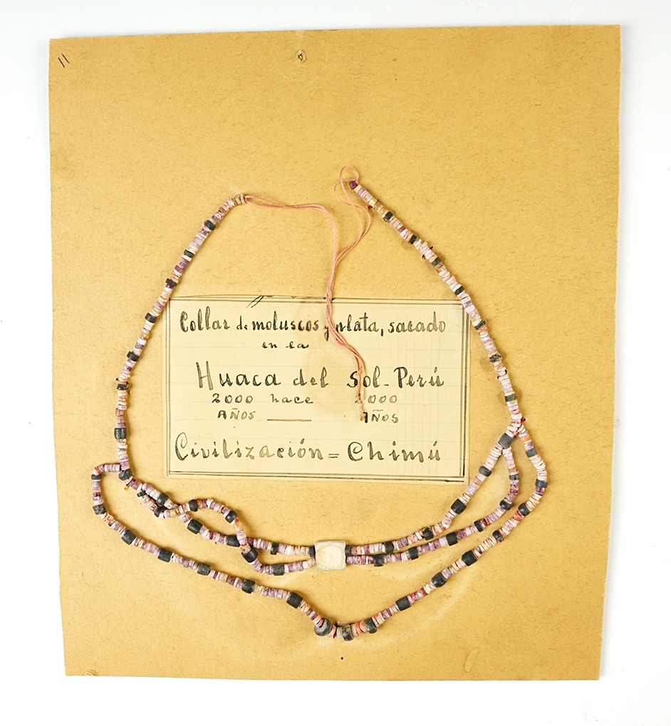 Beautiful Chimu Culture 18" Triple Strand Necklace made from beautiful Pre-columbian Beads. 