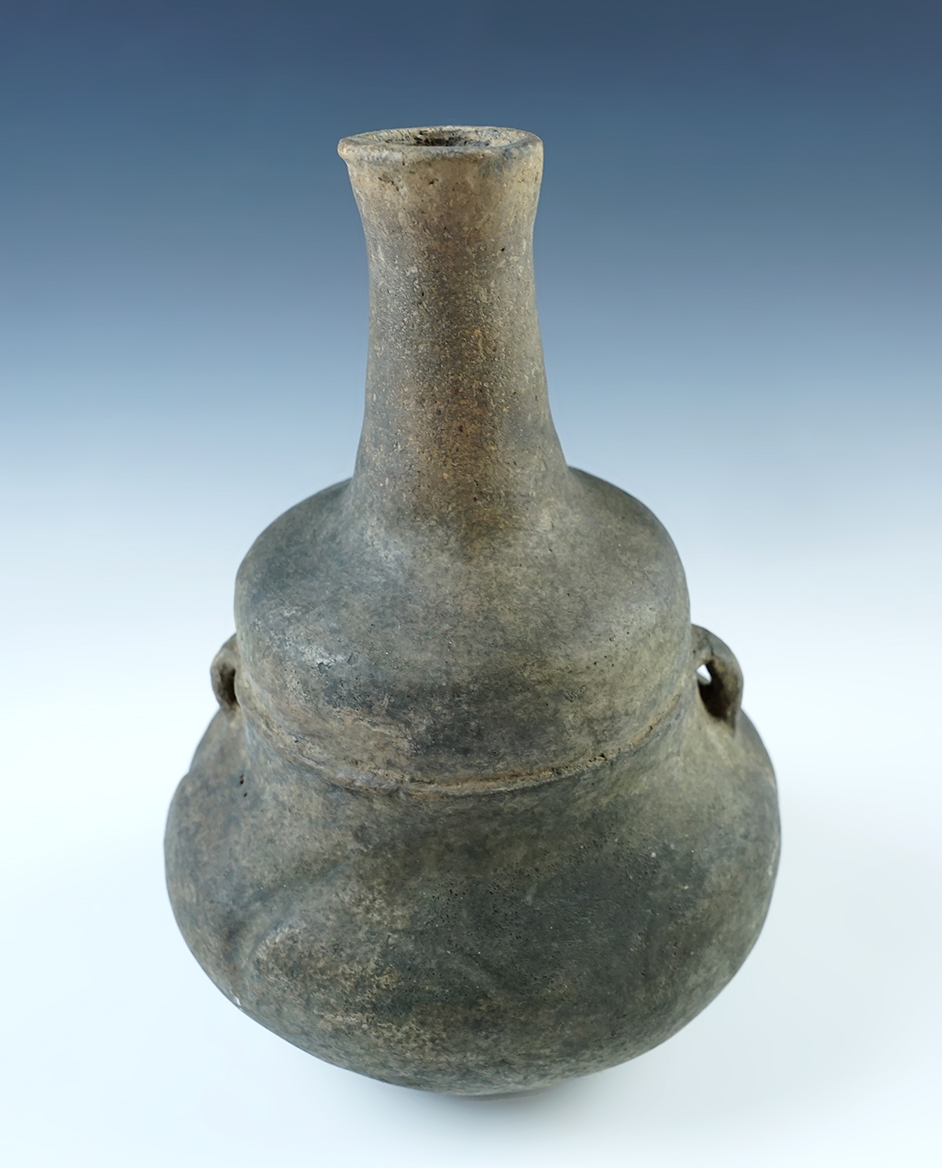 8 7/8" tall x 5 1/2" wide Mississippian compound Vessel found at the Black Site, Scott Co., Missouri. 