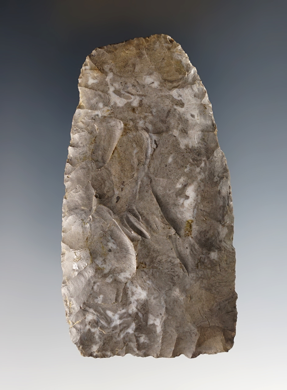 Exceptional 3 1/4" Paleo Square Knife found in Kentucky. Thin and well flaked.