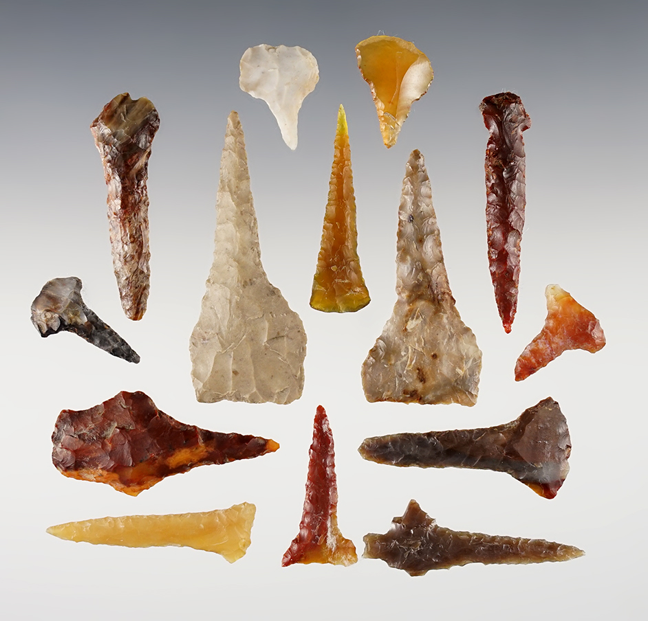 Set of 14 assorted Drills found near the Columbia River, Washington/Oregon. 