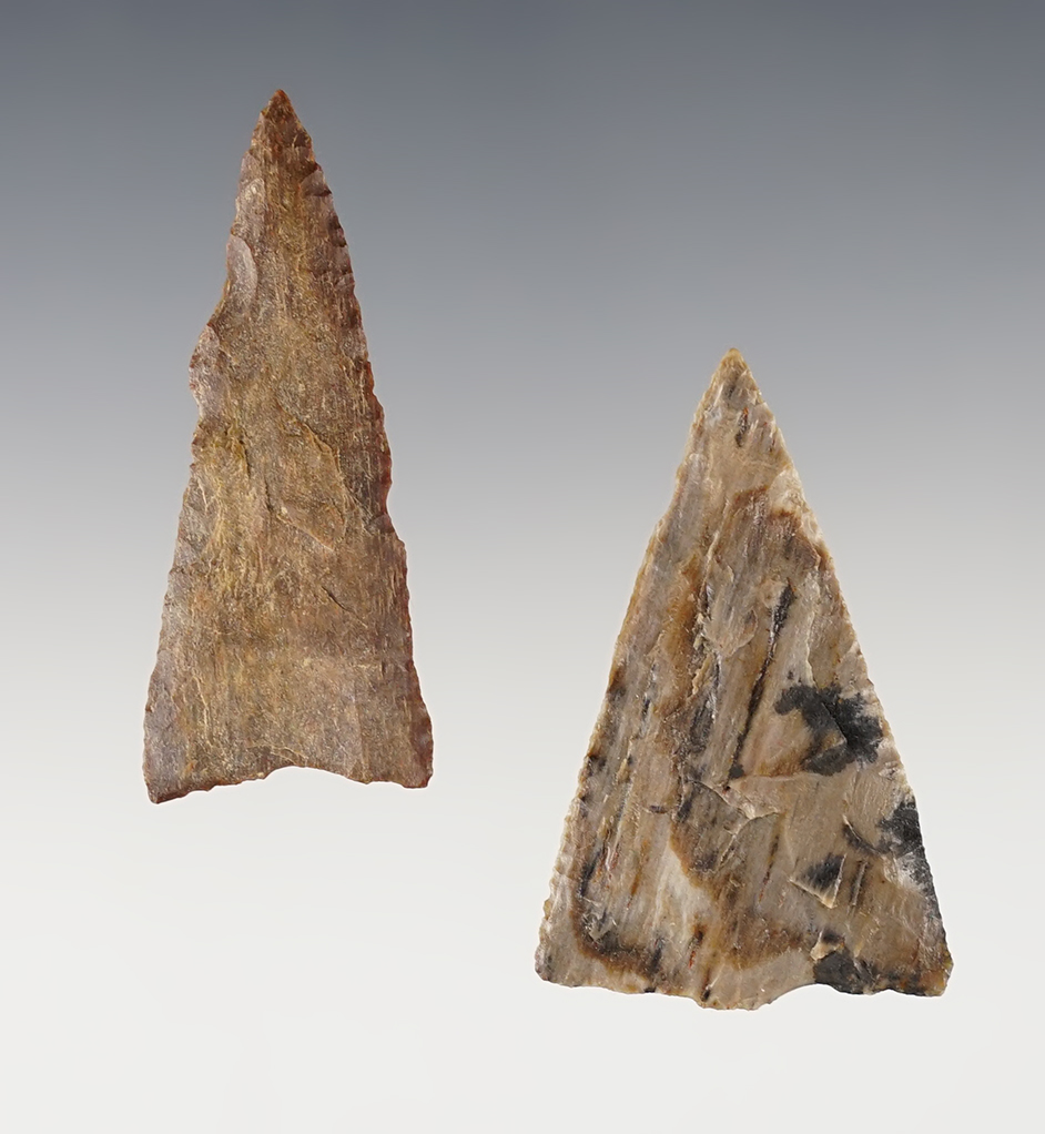 Pair of nice Triangular Knives found near the Columbia River, Washington/Oregon. 