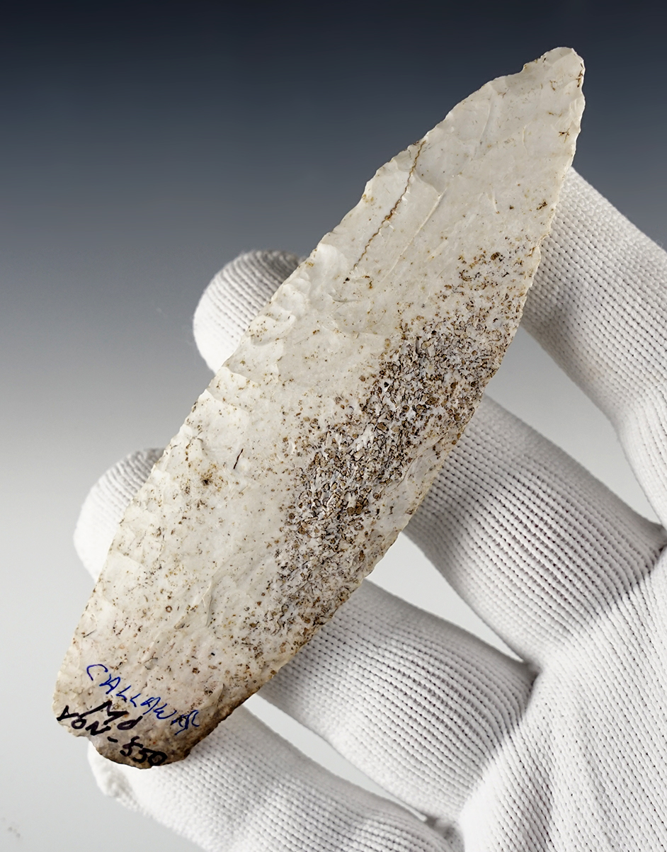 4 11/16" Burlington Chert Kamak Blade - Callaway Co., Missouri. Bennett COA.