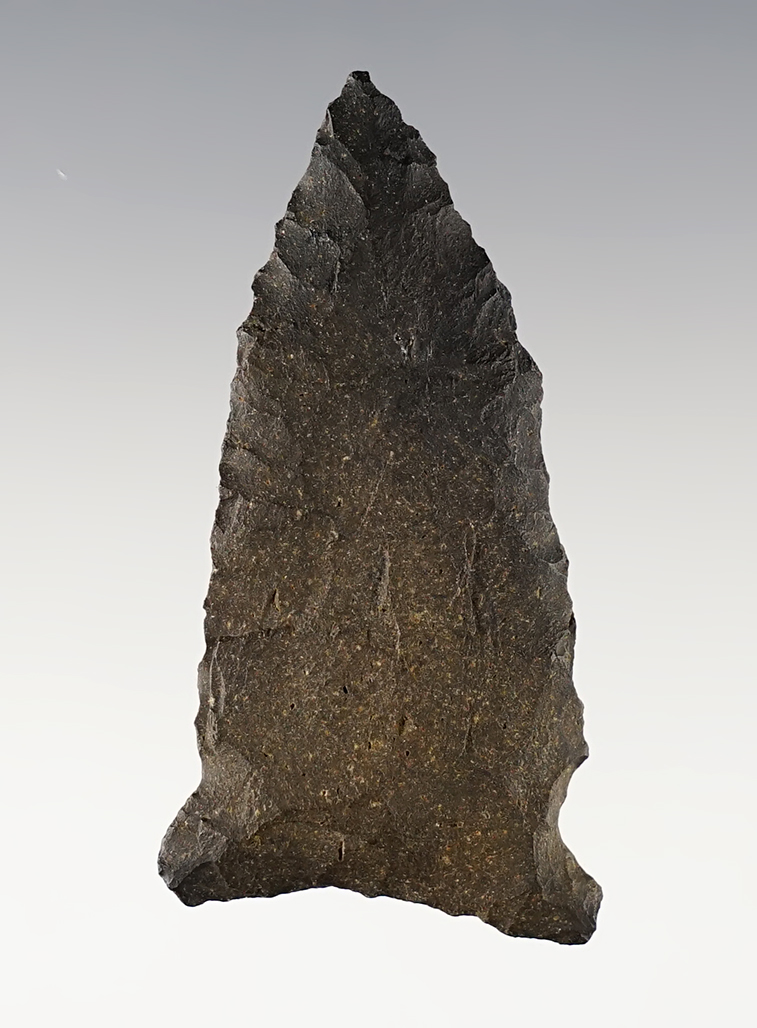 2 1/8" Early Archaic Union Side Notched found in Taylor Co., Florida. Made from nicely river patinated Chert.