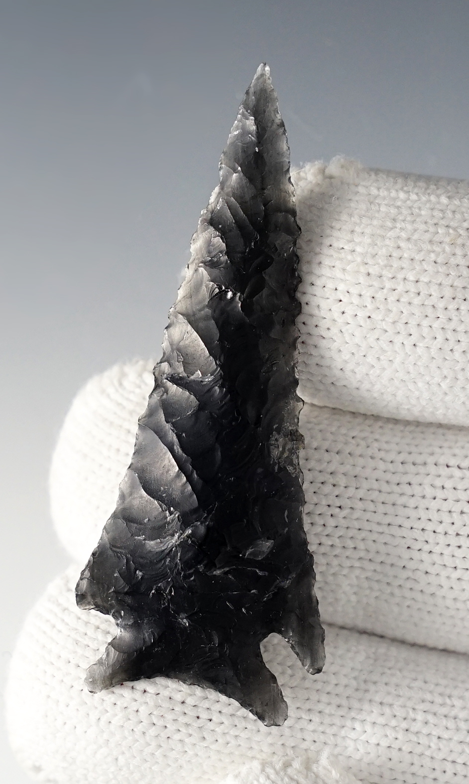 2 3/16" Elko made from translucent Obsidian. Found in Southern Oregon.