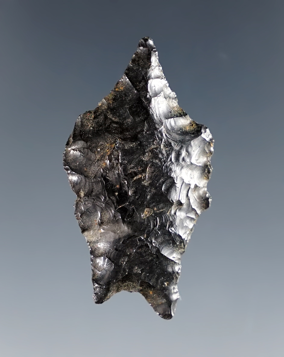 1 7/16" Perforator made from Obsidian. Found in the Washington/Oregon area.