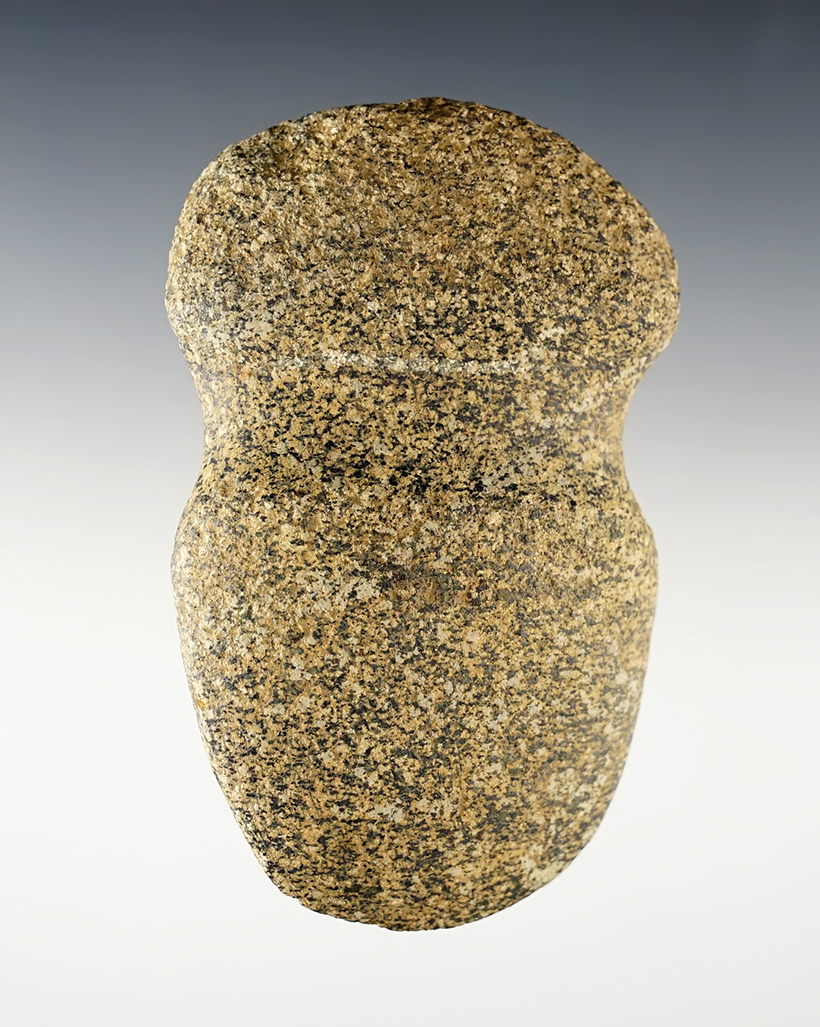 4 3/16" long Full Groove Axe found by Larry Morris in Ohio. Nice polish to the hafting area.