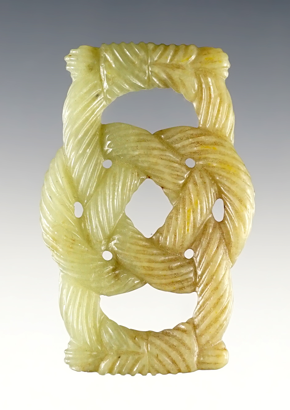 Beautiful 2 9/16" vintage Jade Ornament with exceptional carving and craftsmanship. China. 