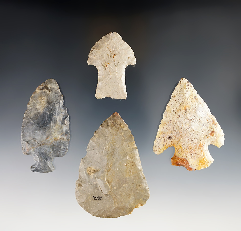 Set of 4 points in good condition. 2 are from Ohio and 2 are from Missouri. 